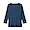 BLUE([무인양품]  여성 스트레치 리브 보트넥 7부소매 티셔츠)