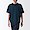 DARK NAVY([무인양품]  남성 시원한 UV 컷 와이드 반소매 티셔츠 (오버핏 반팔))