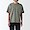 SMOKY GREEN([무인양품]  남성 시원한 UV 컷 와이드 반소매 티셔츠 (오버핏 반팔))