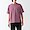 SMOKY PINK([무인양품]  남성 시원한 UV 컷 와이드 반소매 티셔츠 (오버핏 반팔))
